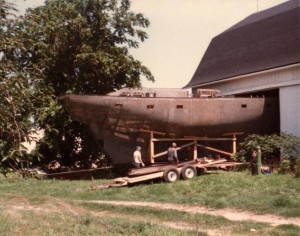 After a few small items were removed, like this 46’Ferro-Cement boat